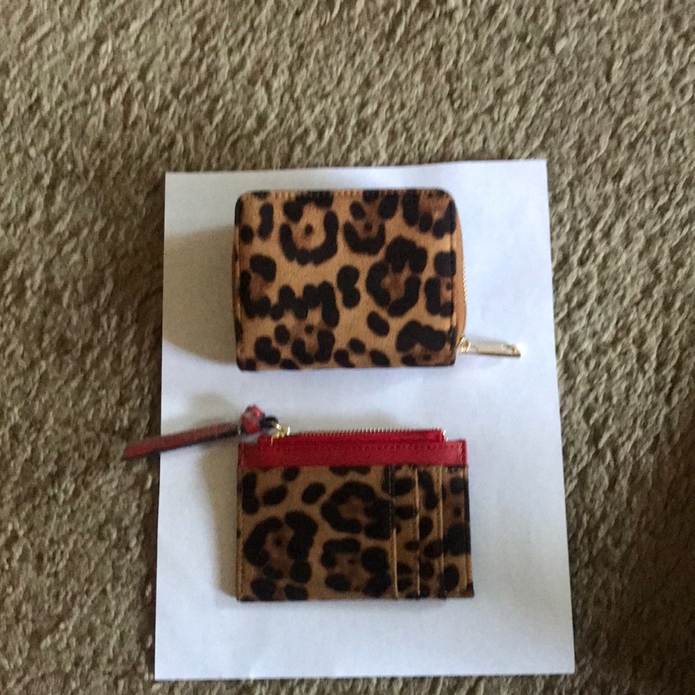 Leopard wallet and coin purse